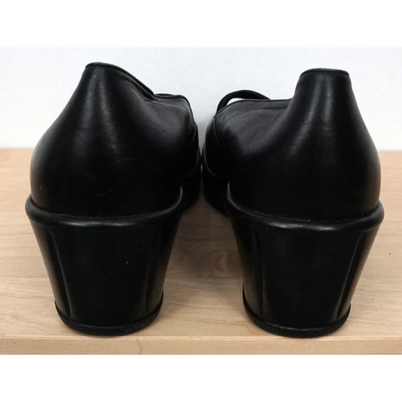 DANSKO Black Leather Slip On Clogs Heels Shoes Size 40 US 9.5 10 - Picture 6 of 9
